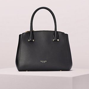 Black Kate Spade double-zip Sydney bag